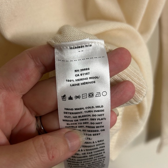 Pendleton Never Worn Cream Merino Wool Turtleneck Women’s Size XL - Picture 4 of 5